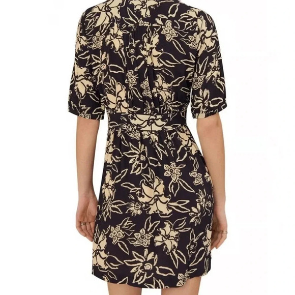 ba&sh Soma Mini Dress Black Ivory Size 0 - Picture 4 of 12